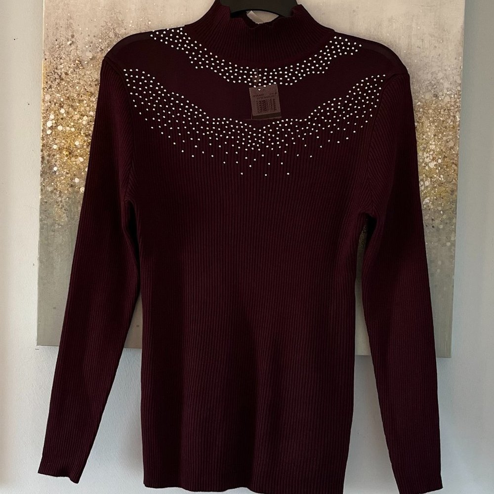 Greige Ribbed Sweater (NWT)